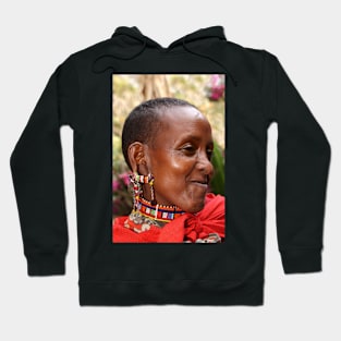 Portrait of a Young Maasai (or Masai) Woman, East Africa Hoodie